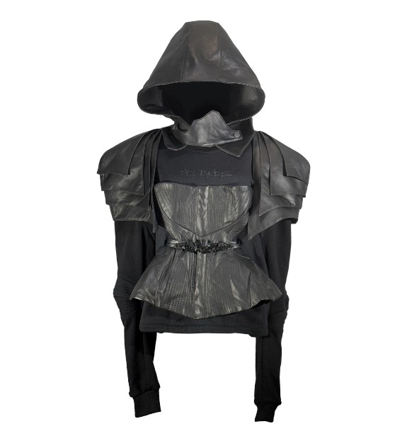 Picture of Clip Leather Hoodie Sweatshirt